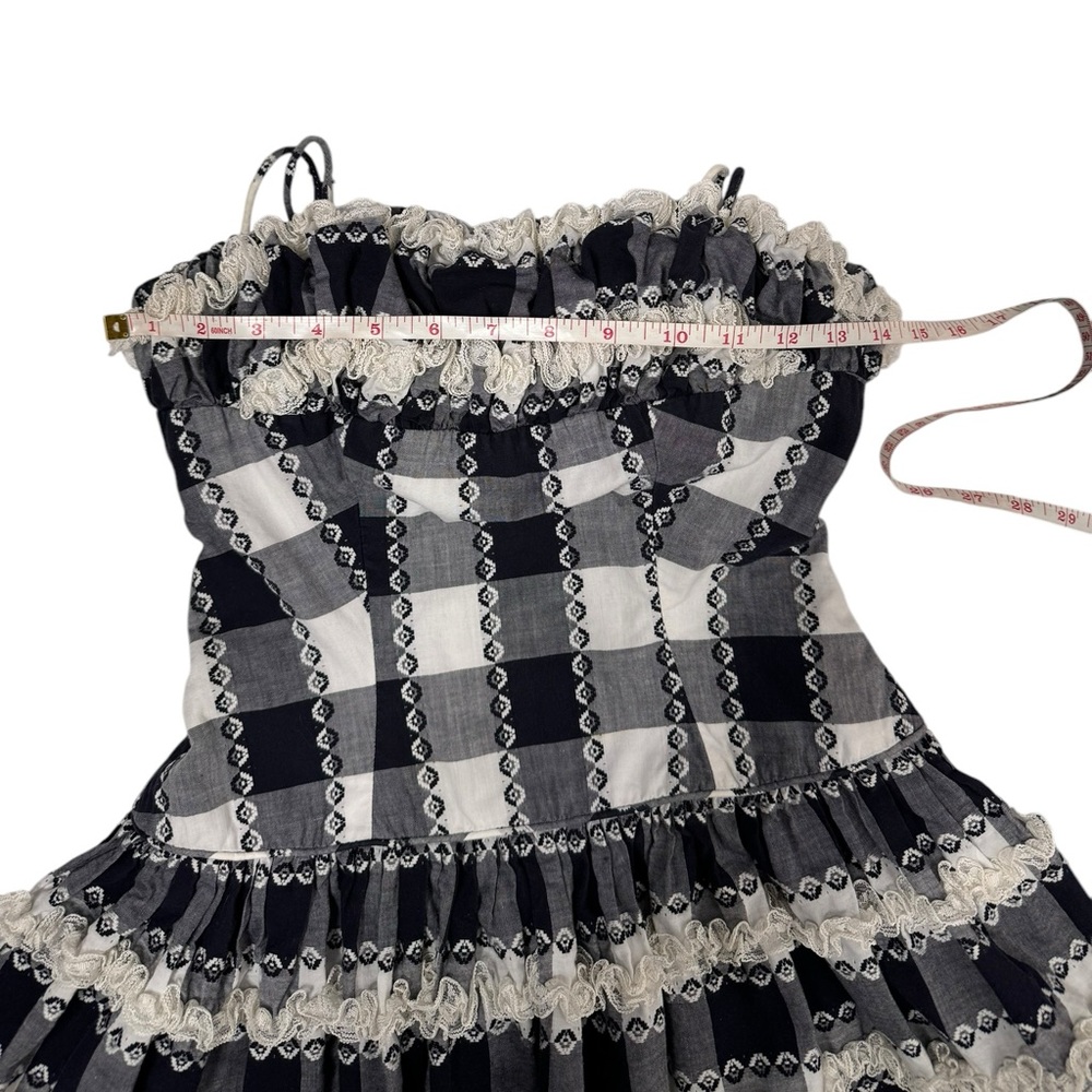 Vintage | 1950’s True Vintage Lou-Ette California Gigham Ruffle and Lace Dress - Picture 6 of 15